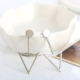 Minimalist Triangle Dot Peek a Boo Earrings
